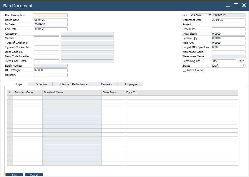 Preview SAP add-on Plan